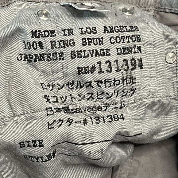 Civilianaire Gray Japanese Selvage Denim Jeans 35  Made In USA Superior Quality - Picture 10 of 10